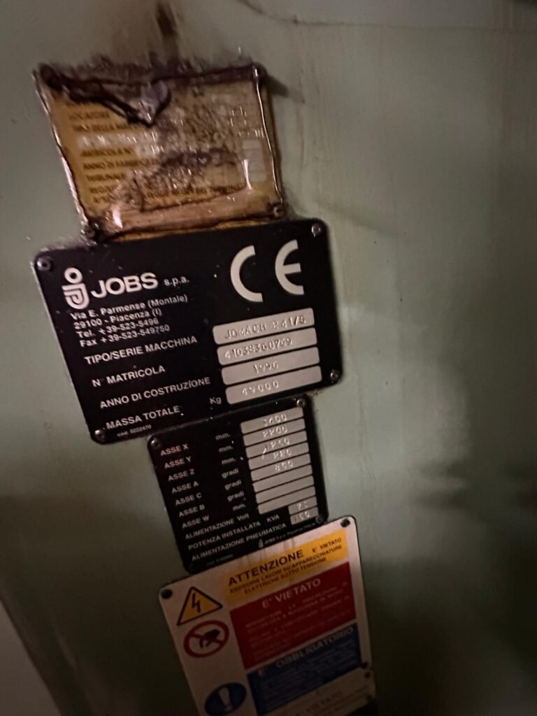 VMC JOBS JO MACH 241:5 machine tool macchinario commercio vendita 5