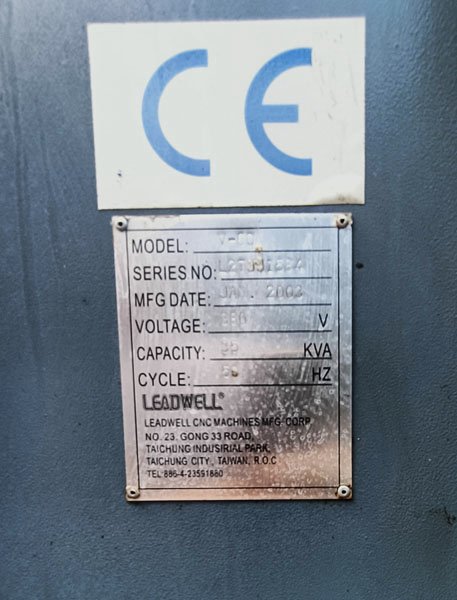 Leadwell vmc V60 JTCsrl used machine tools6