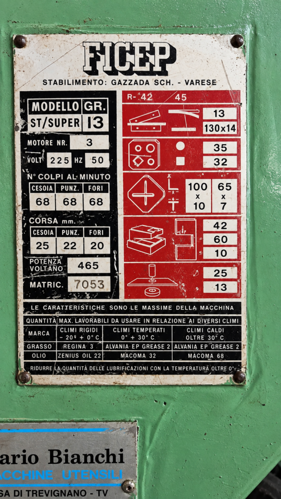 FICEP ST:SUPER 13 – Universal Ironworker JTC1