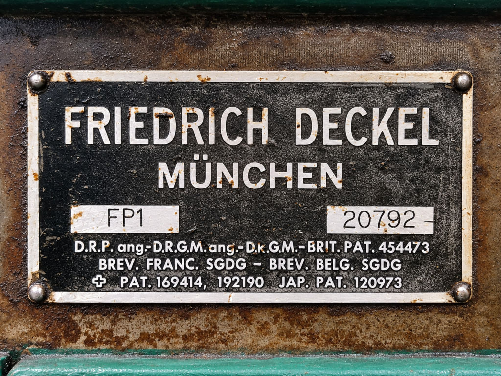 FRIEDRICH DECKEL FP1 – Universal Milling Machine jtc4