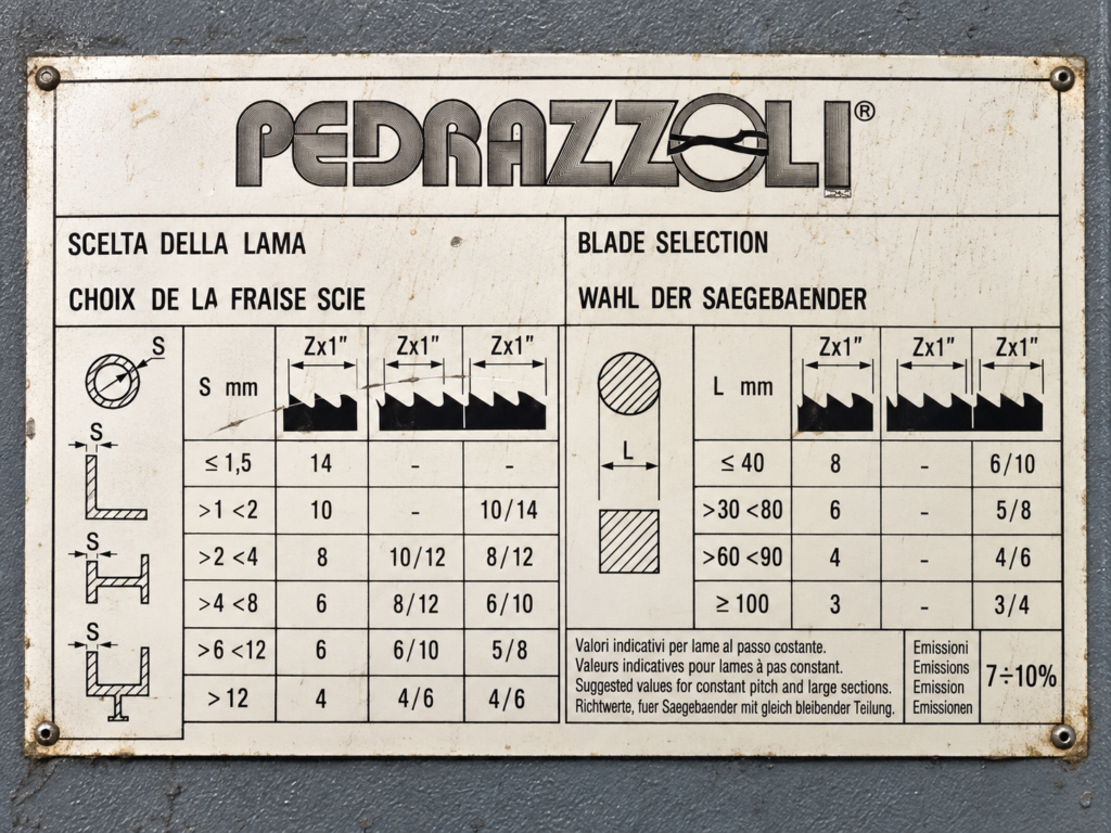 PEDRAZZOLI BAND SAW JTC4